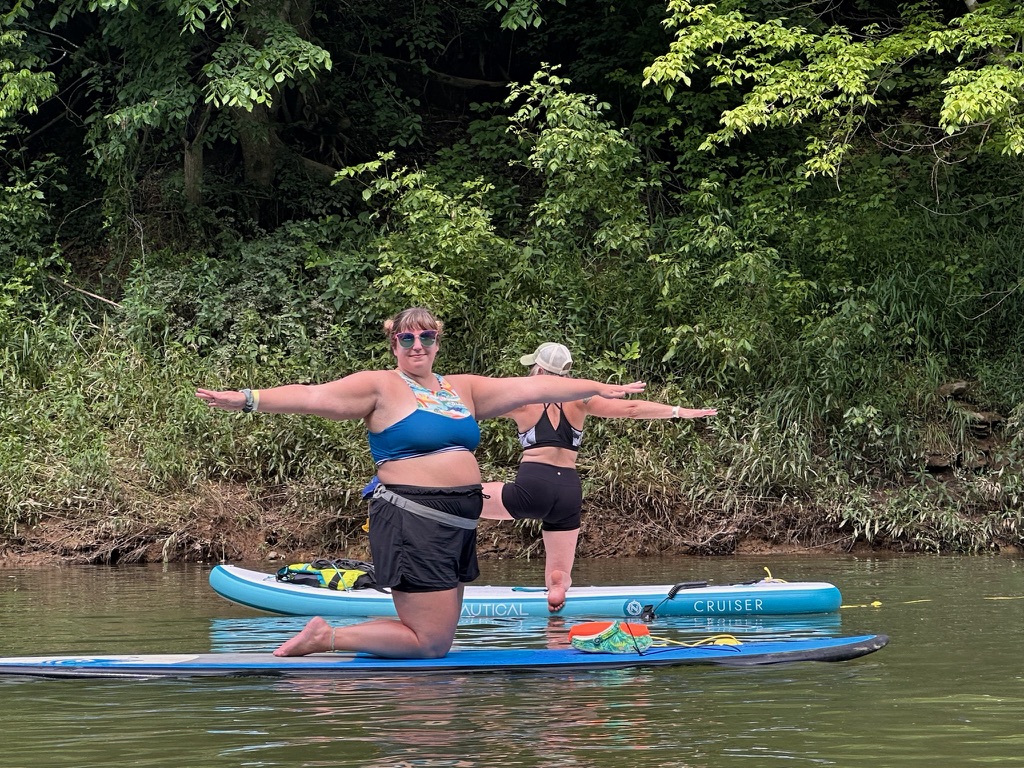 Your guide will also snap photos of you doing paddleboard yoga.