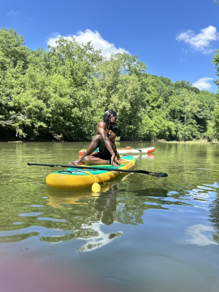 You can try your favorite yoga moves on the paddleboard.