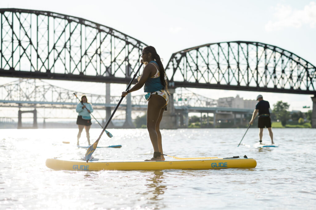 Paddle by the Big 4 Bridge in Louisville, KY