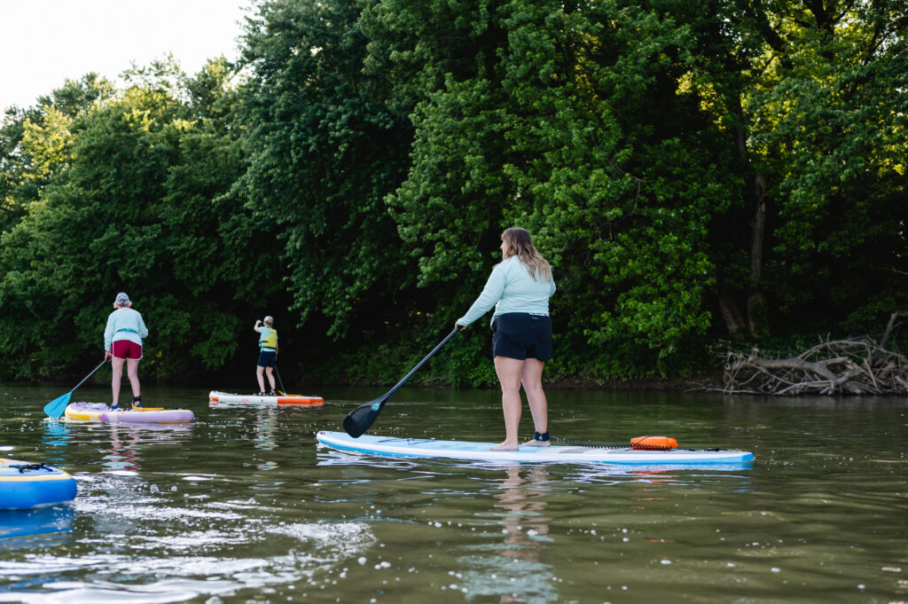 We like to paddle together regularly!